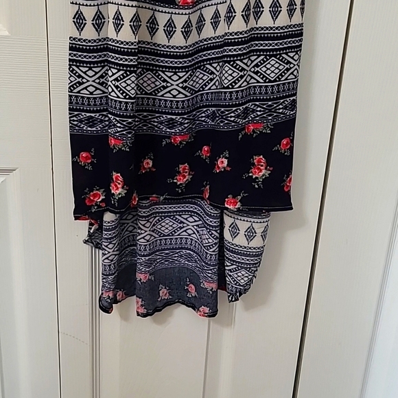 Btween Black Floral Dress, High/low, I believe this is a tween girls size 12 - Picture 7 of 9